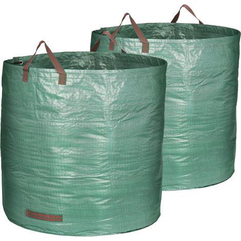 2x Gartensack Mit Tragegriffen - Faltbarer Gartenabfallsack - 50x65cm Reißfester Faltbehälter Für Laub Und Grünabfälle (100 L - 2 Stück)