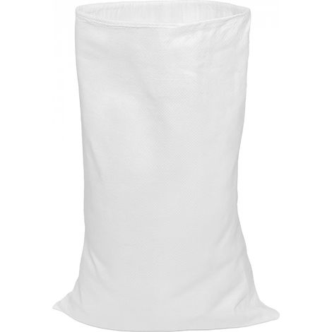 Set Mit 5 Wiederverwendbaren Bauschuttsäcken Aus Hochwertigem Polypropylen – 55 Kg – Weiß – Renovierung