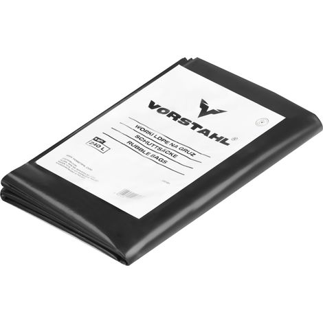 Vorstahl 60l Schwarzer Ldpe-bauschuttsack 60 X 70 Mm (5er-pack) Extra Stark