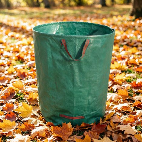 Strapazierfähiger, Zylindrischer Gartensammelbeutel, Waschbarer Laubsammelbeutel