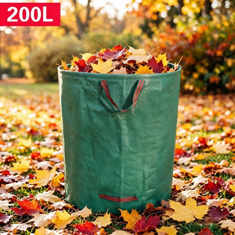 Wasserdichter Gartensack Aus Polypropylen, Transportsack Für Pflanzenabfälle Mit Verstärkten Griffen