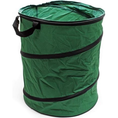 Runder Gartensack Von Lntyq – 108 L Fassungsvermögen – 50 X 50 X 55 Cm – Pop-up, Freistehend, Faltbar – Für Abfall, Abgestorbene Äste, Laub – Gartenarbeit, Laubsammlung
