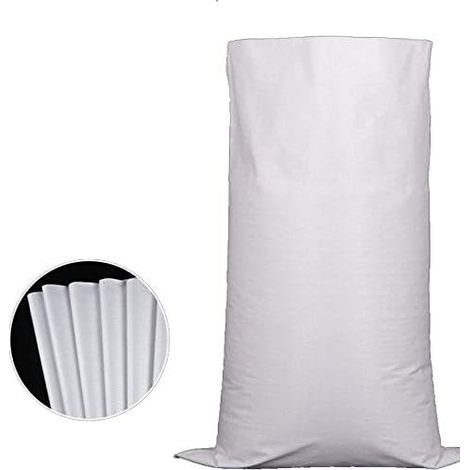 10 Weiße, Gewebte Bauschutt- Oder Gartenabfallsäcke, 60 X 100 Cm, Große Kapazität, Für Logistik Und Transport