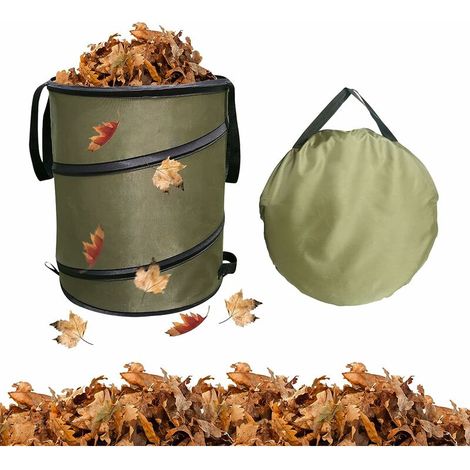 91-liter-gartensack, Gartenabfallsäcke, Wasserdichte Und Reißfeste Abfallsäcke – Wiederverwendbarer, Faltbarer Behälter Aus Oxford-gewebe