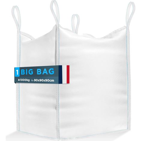 1000 Kg Big Bag (1 Stück) Bauschuttsack 90 X 90 X 100 Cm, Robust Und Wiederverwendbar, Garten-big-bag