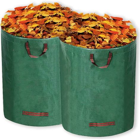 Set Mit 2 Wiederverwendbaren Gartenabfallsäcken Für Laub (400 L + 500 L)