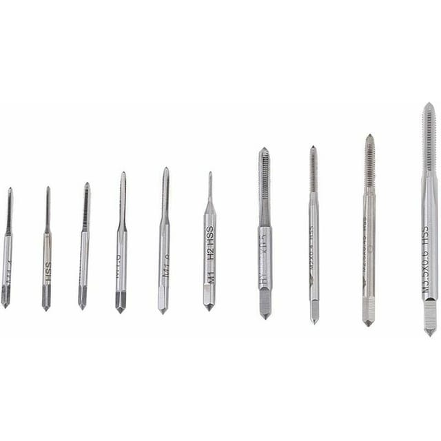 KZQ Maschinengewindebohrer M1 bis M3,5, Titan-Spiralnut, zylindrischer Kegelfräser, drei Schaftfräser, 10 Arten von Standards, M1, M1,2, M1,4, M1,6,