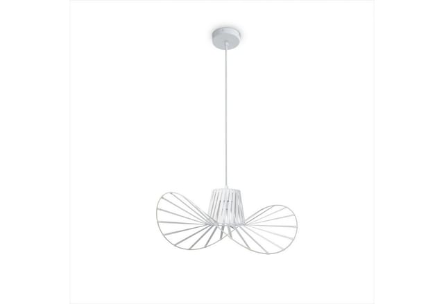 Led Pendelleuchte Wohnzimmer Esszimmer Schlafzimmer Hängellampe Modern Stylisch Pendelleuchte - Weiß, Weiß (Ø45 cm) - Paco Home