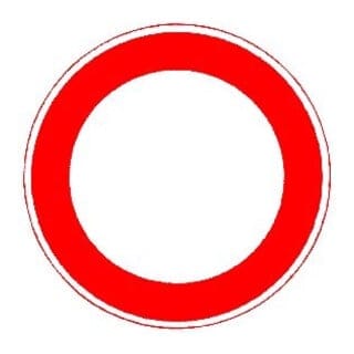 Sonstige - Verkehrszeichen 250 Ronde 600 mm, Durchfahrt verboten, RAL-Gütezeichen Folie RA1