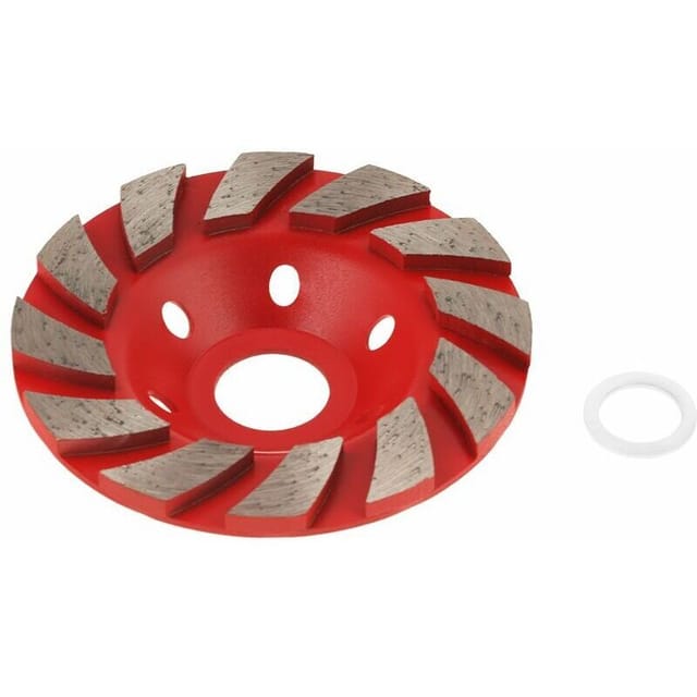 1 disco abrasivo diamantato a segmenti per granito, muratura, pietra, cemento, lucidatura ceramica, diametro esterno 100 mm (rosso)
