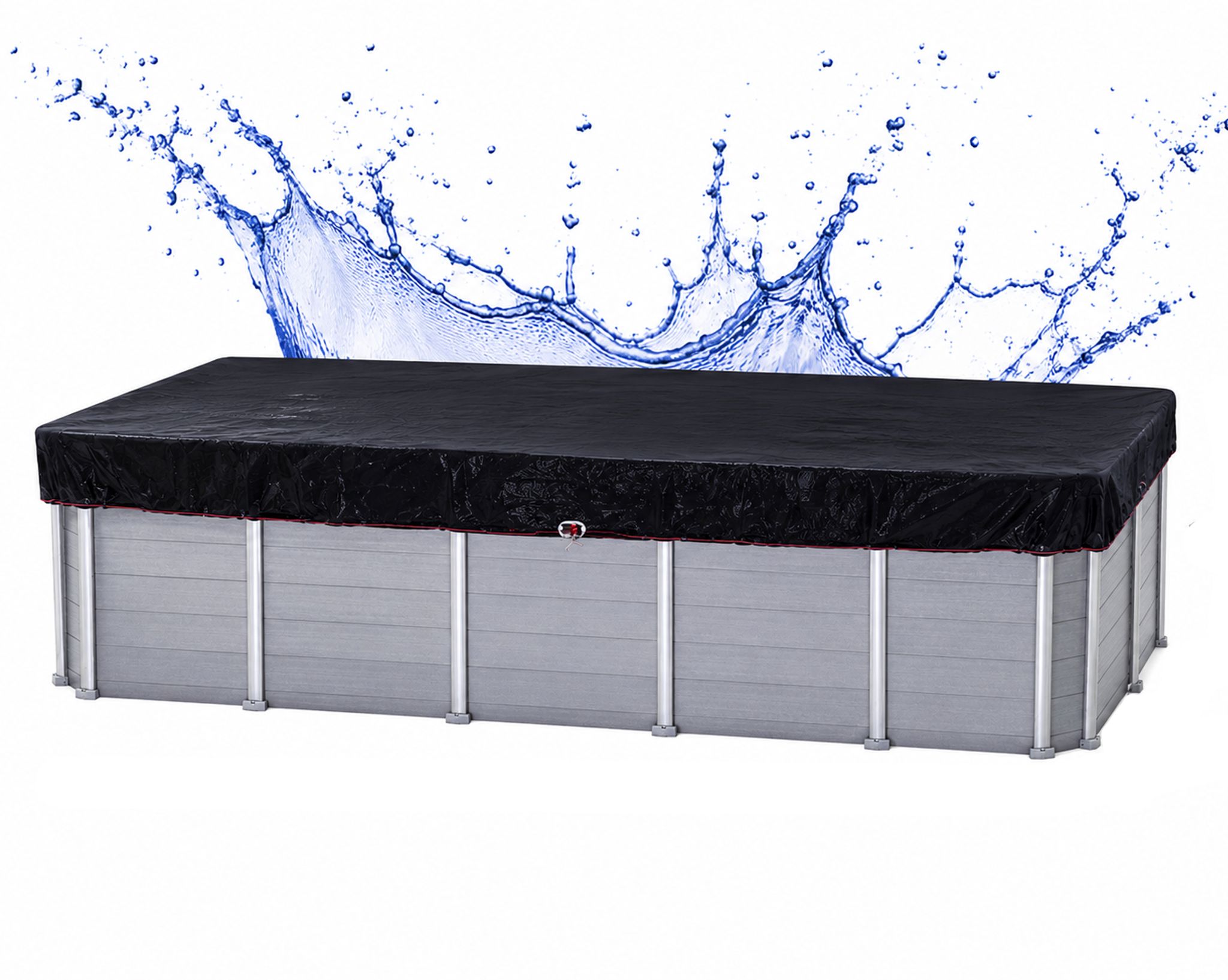 Solar Poolabdeckung Eckig 480 X 280 Cm, Schwarz, 200 G/m² Pe