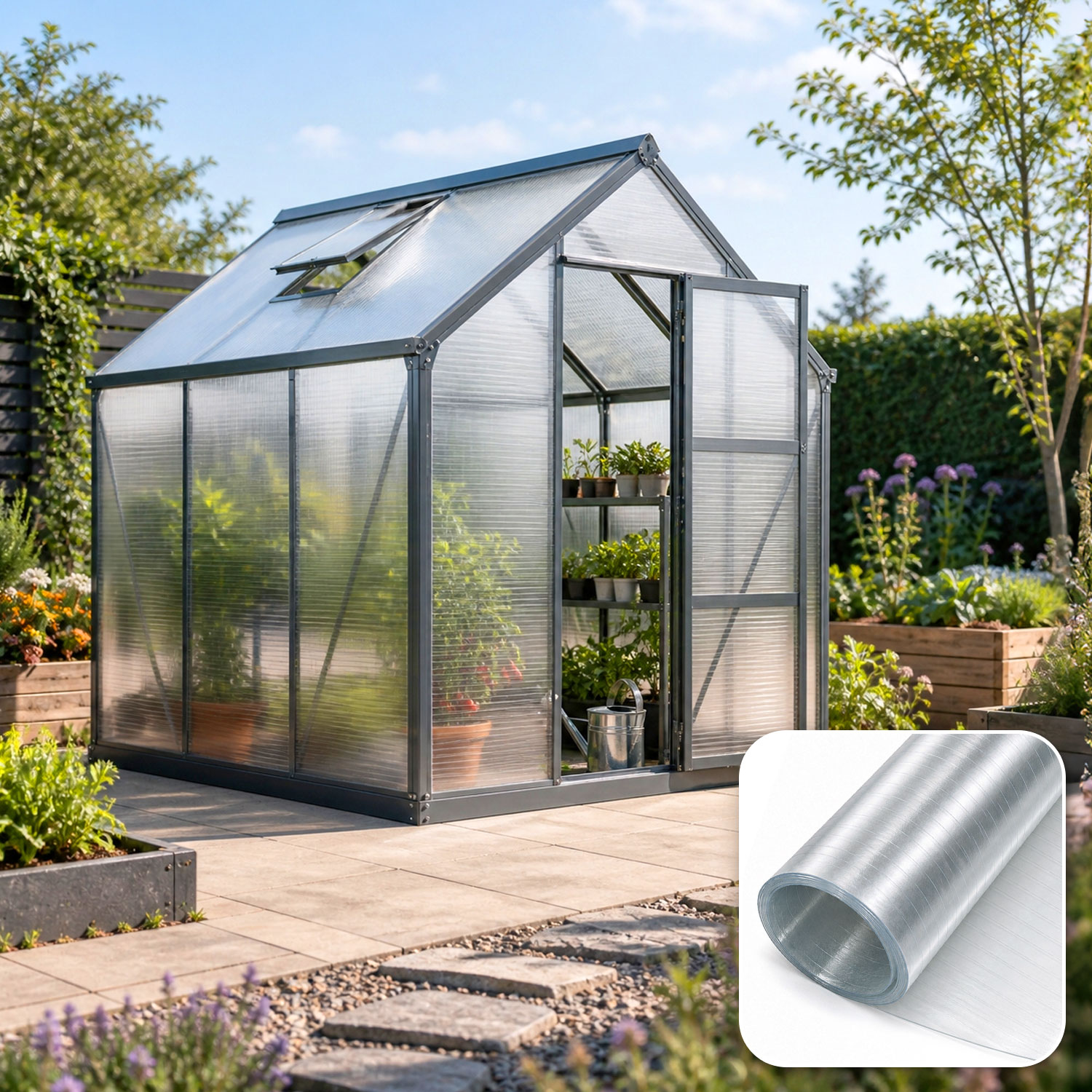Randaco Gfk Lichtplatte 120x500cm Transparent 0,8mm Flexible Dachplatte Gewächshaus