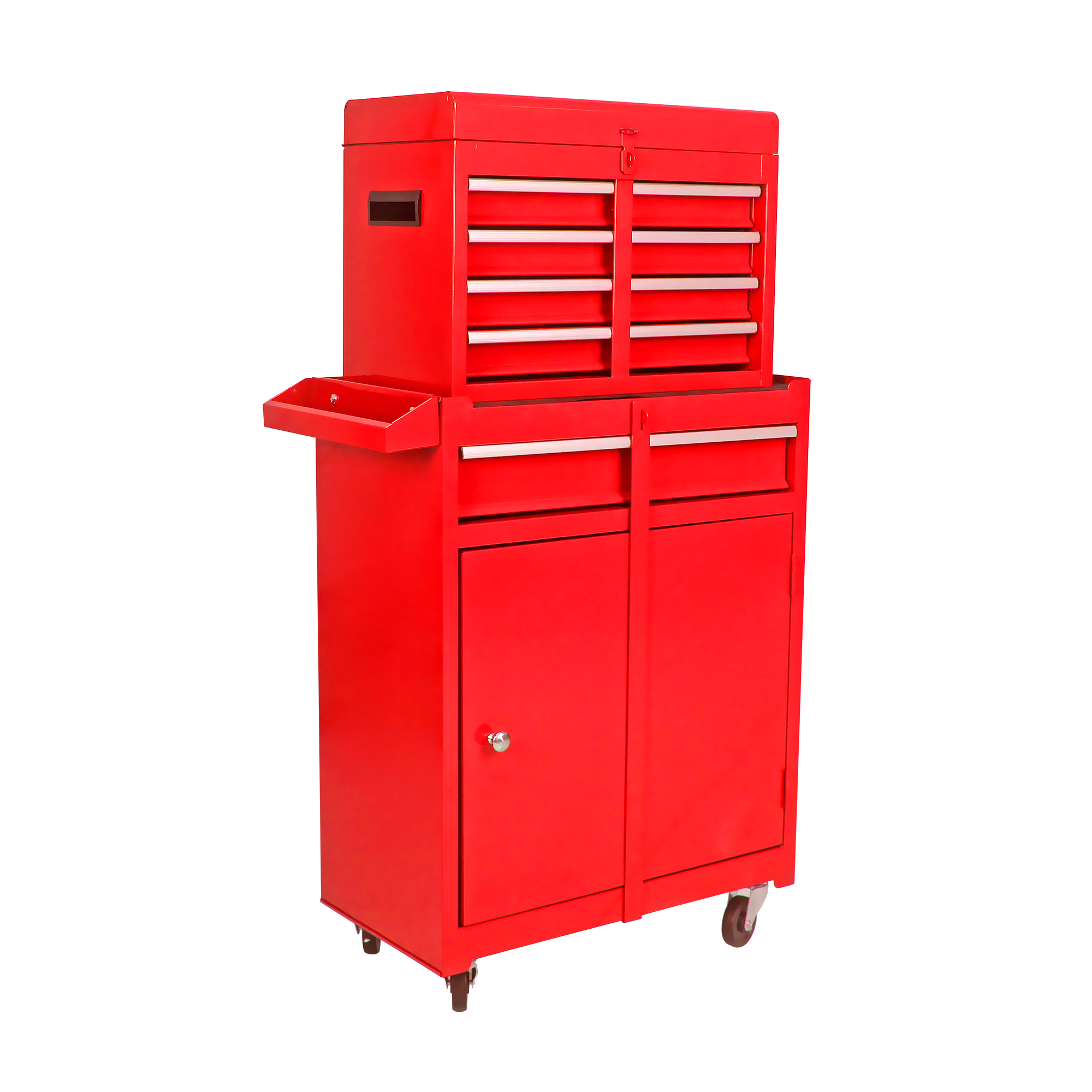 Werkzeugschrank Mit Rollen (56.5x32.5x68.0 Cm), 5 Schubladen, Ohne Schloss, Stahl, Rot