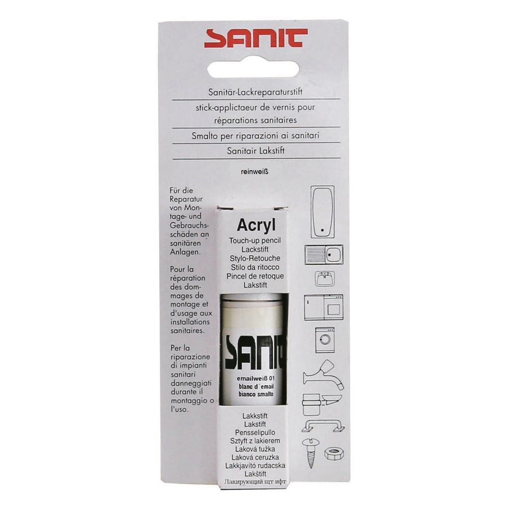 Sanit Lackreparaturstift Reinweiß, 3144