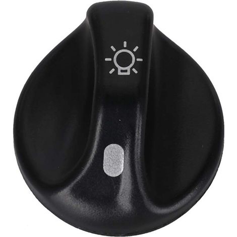 1 Schwarzer Kunststoff-scheinwerferknopf, Autoscheinwerferknopf, Lichtschalter, Scheinwerferschalterknopf