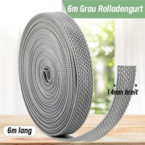 14 Mm Rolloband, 5 Meter, Grau, Reparaturset Mit Hoher Reißfestigkeit, Spezialband Für Rollos/türvorhänge.