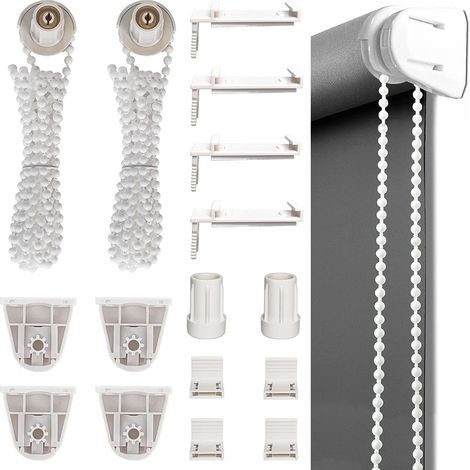 16-teiliges Set Inklusive Rollobedienung Und Vorhangzubehör, Verstärkter Pom-positionierungshaken Für Rollos Und Vorhänge