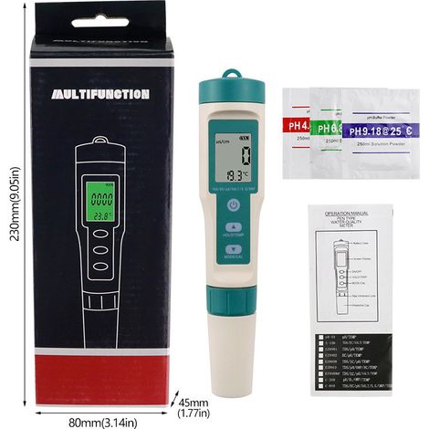8-in-1 Wasserqualitätsprüfstift, Wasserqualitätstester, Wasserqualitätsmessgerät