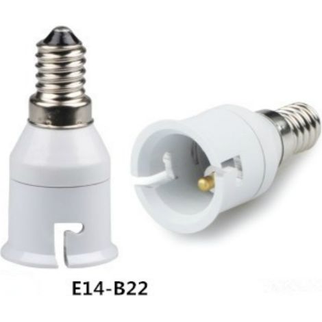 Auf Lager: Lampenadapter E14 Auf B22, Kleines Schraubgewinde Auf Bajonettanschluss, Mit Alterungsprüfband Und Ce-kennzeichnung.