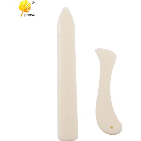 Brieföffner Aus Kunststoff, Knochenschaber In Rinderknochenoptik, Knochenfarbenes Origami-messer Aus Kunststoff (zum Selbermachen), Set Mit 2 Klappwerkzeugen