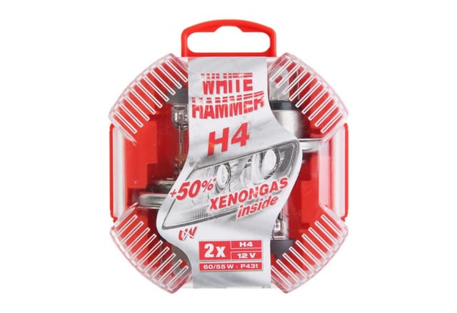 White Hammer by Osram 2x H4 12V 60/55W in Box