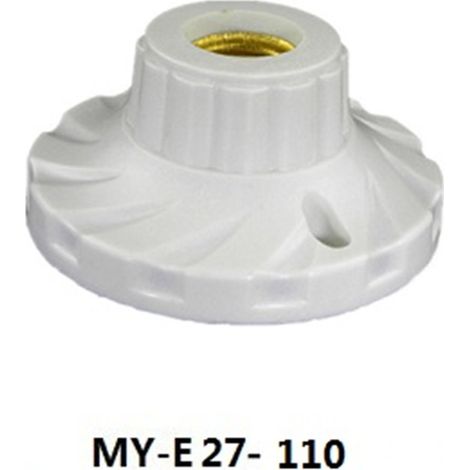 E27-lampenfassung Mit Verbreitertem, Flachem Sockel, 110 Mm, Aufputzmontage, Ce-verdrahtung, Für Alterungsprüfung