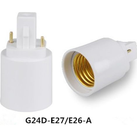 G24d Auf E27 Zweipol-steckdosen-/sockeladapter Mit Flammhemmendem Pbt Und Ce-zertifizierung.