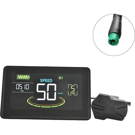 H6c Farbdisplay-tachometer Für E-bike V20, Intelligentes Dashboard Für Mountainbikes, 5-poliger Stecker