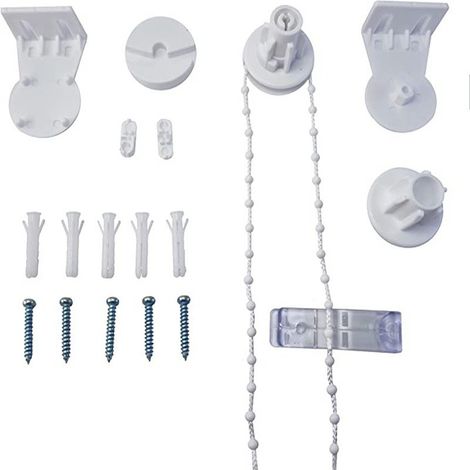 Klassischer Bedienkopf Für 25-mm-rollos Mit 3 Meter Langer Kugelkette, Schrauben Und Gummistopfen.