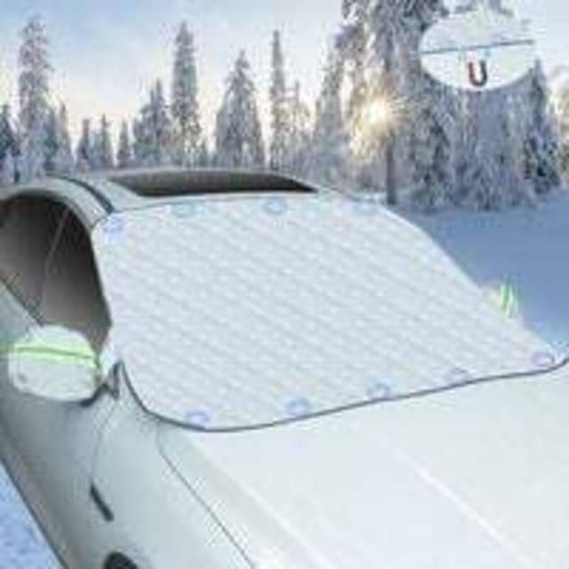 Ersandy - Frost-Windschutzscheibenabdeckung, Winter-Windschutzscheibenschutz, Auto-Windschutzscheibenabdeckung mit Magneten, Outdoor-Autoabdeckung,