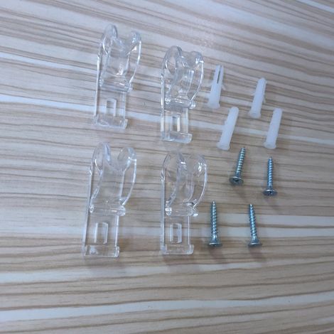 Kristallklarer Positionierungshaken Für Rollos, Kugelkette, Einloch-befestigungshaken Mit Schraube Und Gummistopper