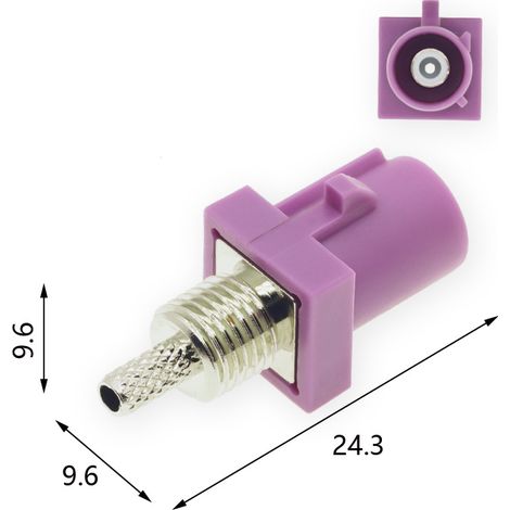 Kurzer Fakra-stecker Typ H (lila), Fakra-buchse Typ D, Stecker Für Kabelbaum, Gps-antennenstecker, Smb-stecker
