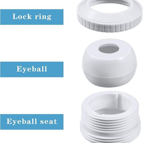 Verstellbarer, Drehbarer Düsenkopf (1,9 Cm / 3/4 Zoll) – Kraftvolle Und Konzentrierte Jet-massage – Hergestellt Aus Edelstahl 304 – Geeignet Für Massage-spas, Whirlpools, Schwimmbäder Und