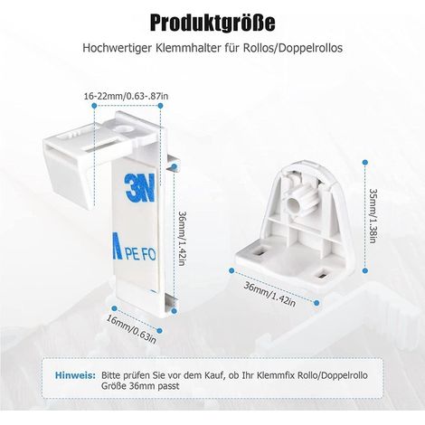 Set Mit 10 Befestigungszubehörteilen Für Rollos/jalousien, Aufhängungscode, Zubehör Für Vorhänge Und Plissees