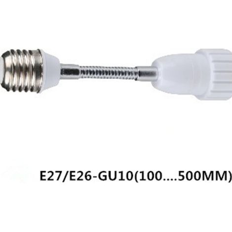 Universeller E27-auf-gu10-adapter, Flexible Verlängerung, Für Lampenfassungen Und -halter, Ce-konform.