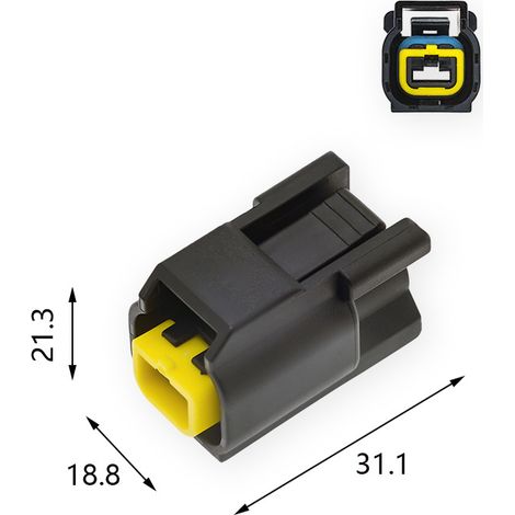 Wasserdichter Stecker Qlw-a1f-b Dj7012y-6.3-21, Klemme, Stecker, Kabelbaum, Männlich/weiblich, Vieradrig