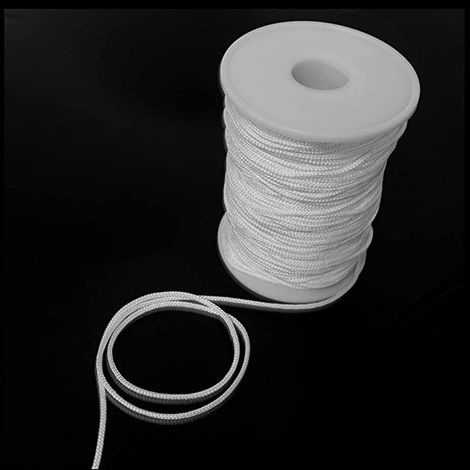 Weiße 2,2 Mm Zugschnur, 50 M, Kern Aus Polyestergewebe, Für Jalousien, Vertikaljalousien, Rollos Und Gardinenzubehör