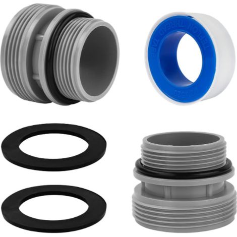 Universelles Adapterset Für Intex-poolschläuche – 40 Mm Auf 1,5 Zoll (38 Mm) Konverter – Kompatibel Mit Art.-nr. 4560 Und Anderen