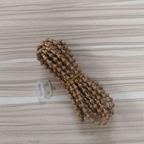 Zubehör Für 10 Meter Lange Braune Perlen-vertikaljalousie / Vertikalrollo, Kunststoffperlen, Reißverschlusskette Und Kette.
