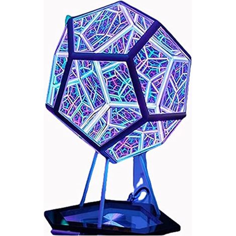 5v Farbdodekaeder Unendlichkeit Kreative Raum Spirale Kühle Farbnachtlicht Party-atmosphäre Led-farbe Einstellbares Licht Möbel Innendekoration Tischlampe