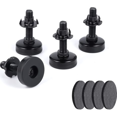 Set Mit 4 Verstellbaren Möbelfüßen – T-nut-nivellierwinkel Mit 3/8"-16-gewinde, 600 Kg Tragkraft – Erhöhungen Für Sofas, Betten Und Schränke