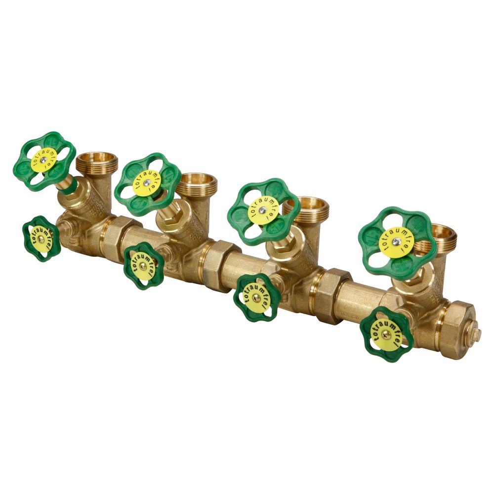 Schlösser Atv-verteiler Mit Nichtsteigender Spindel, 4-fach, Dn 25, Eingang 1 1/4", Oberer Ausgang 1 1/2