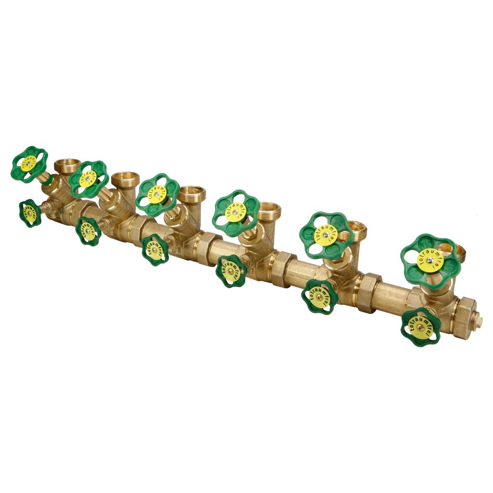 Schlösser Atv-verteiler Mit Nichtsteigender Spindel, 6-fach, Dn 25, Eingang 1 1/4", Oberer Ausgang 1 1/2