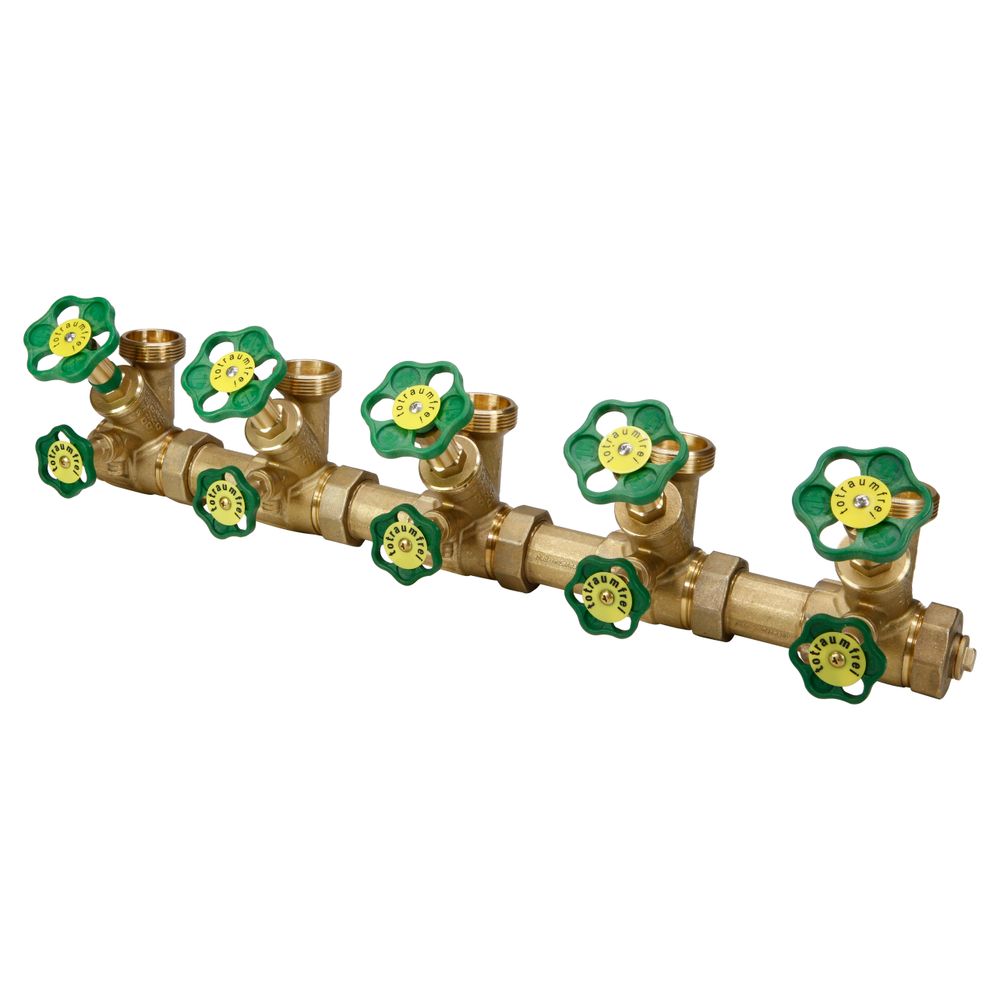 Schlösser Atv-verteiler Mit Nichtsteigender Spindel, 5-fach, Dn 25, Eingang 1 1/4", Oberer Ausgang 1 1/2