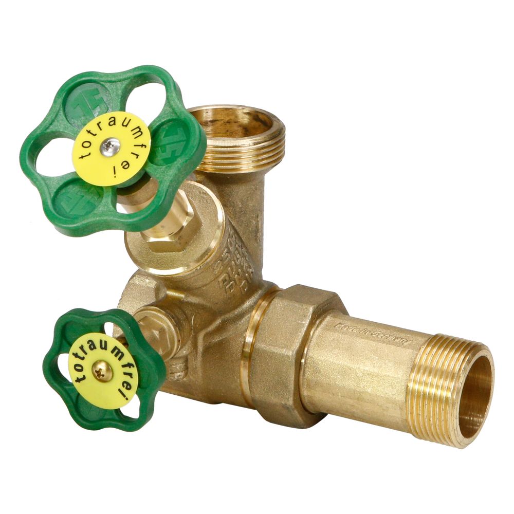 Schlösser Abzweig-t-ventil Kfr, Freistromventil Mit Nichtsteigender Spindel, Dn 25, Eingang 2", Oberer Ausgang 1 1/2