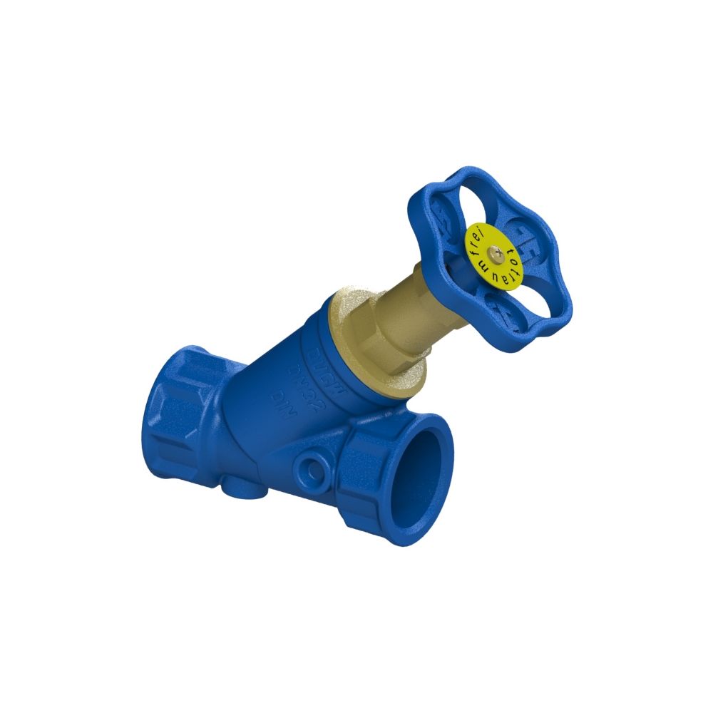 Schlösser Freistromventil Blue-tec Mit Muffenanschluss, Ohne Entleerung Und Mit Nichtsteigender Spindel, Dn 32, 1 1/4" Ig, Dvgw