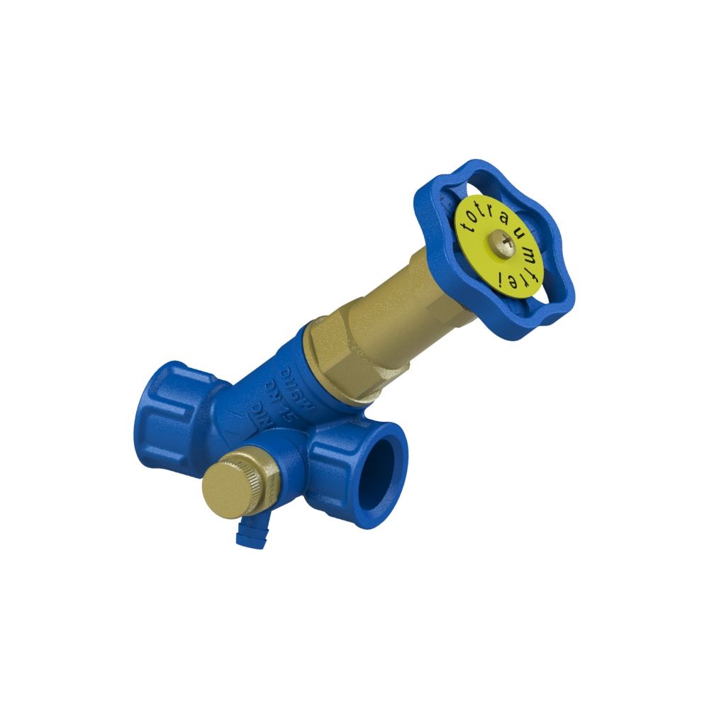 Schlösser Freistromventil Blue-tec Mit Muffenanschluss, Entleerung Und Nichtsteigender Spindel, Dn 15, 1/2" Ig, Dvgw-geprüft
