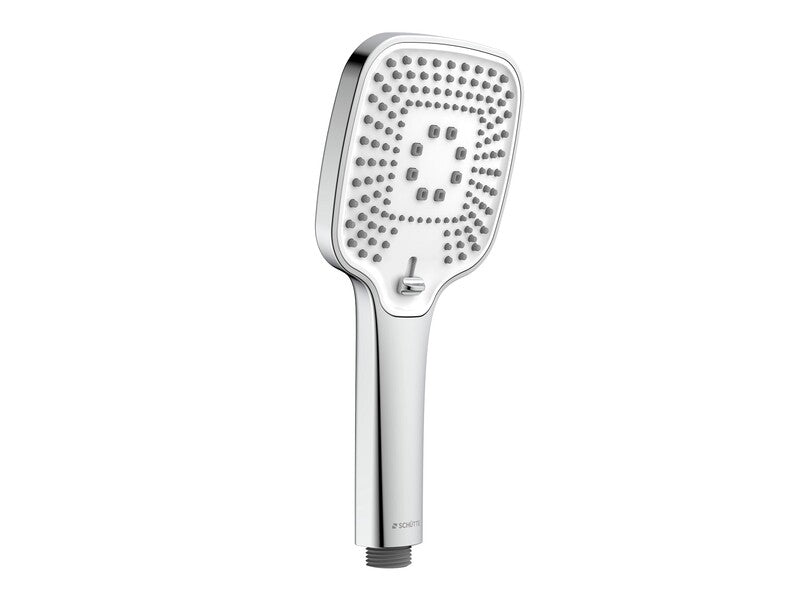 [neuwertig] B-ware Schütte Handbrause Ravenna Chrom-weiß Wassersparfunktion 3 Strahlarten 280g