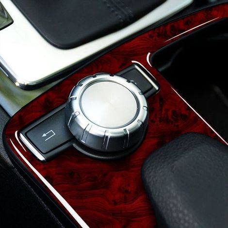 1 Farbe: Mahagoni Maserung Material: Abs Dekorative Abdeckung Für Den Schalthebel Der Mittelkonsole, Kompatibel Mit Mercedes-benz.