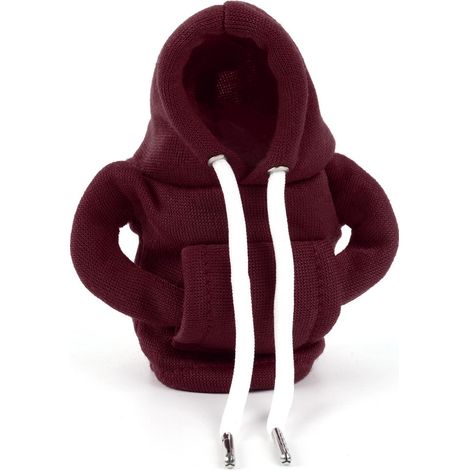 Limitierte Weihnachtsedition: Schalthebelbezug Im Hoodie-stil Für Schalthebel Und Handbremse – Burgunderrot